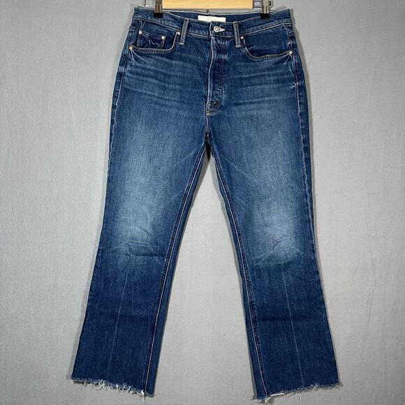 Mother The Tripper Ankle Fray Jeans Size 30 A Small World High Rise Button Fly - Picture 1 of 12
